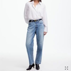 Madewell Blue darted barrel Jeans with Relaxed Fit
